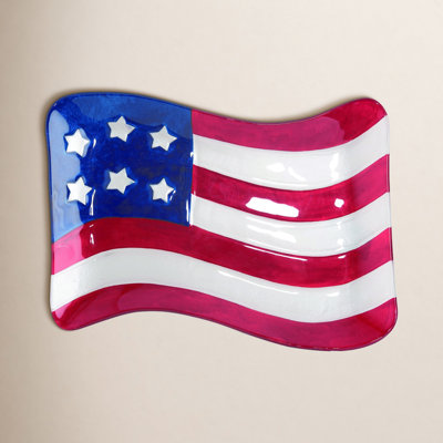 13" American Flag Appetizer Plate