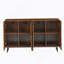 Armoire de rangement, buffet en bois avec pieds en fer pour le salon