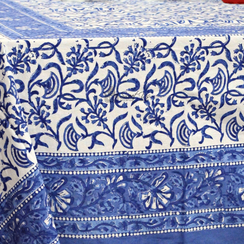 Nappe en coton imprimé floral, 106 po x 106 po