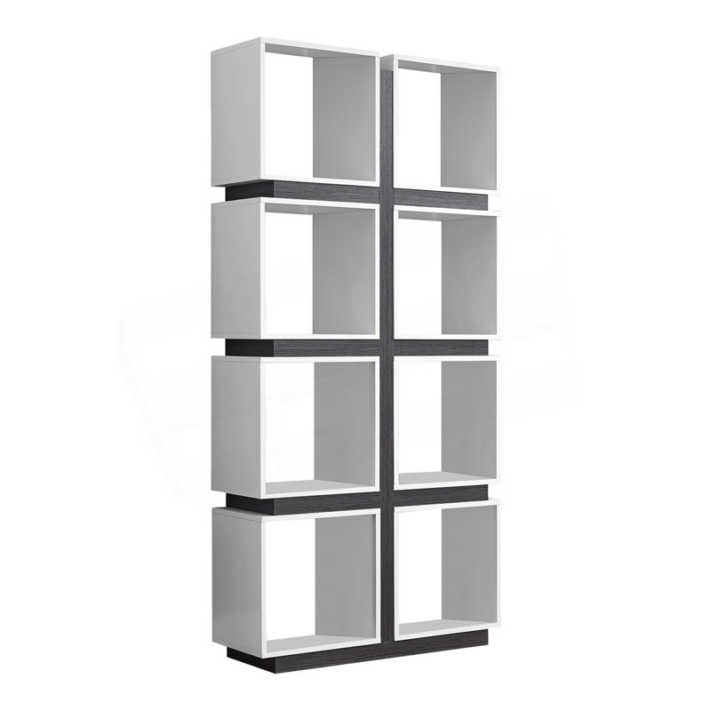Étagère à livres, bibliothèque à 5 niveaux, 8 tablettes de style cube