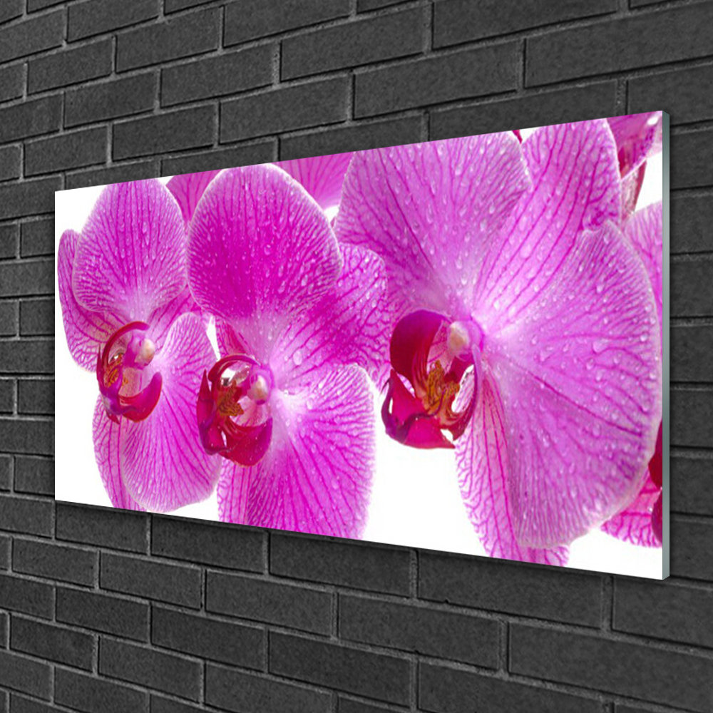 Floral Flowers - Unframed Photograph on Glass