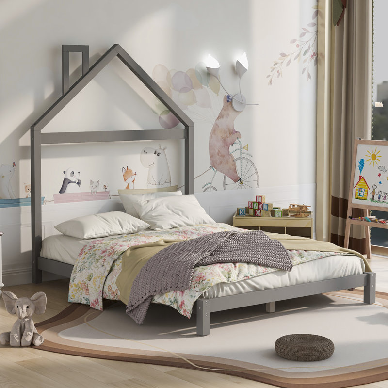 Loree Standard Bed by Isabelle & Max, Full/Double, Grey