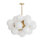 Shine Chandelier (Natural Brass with Smoke Glass)