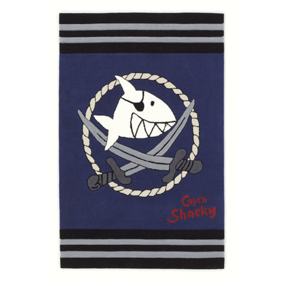 Capt'n Sharky Striped Area Rug