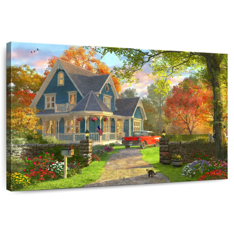 Maison de septembre, H 20 po x l 30 po