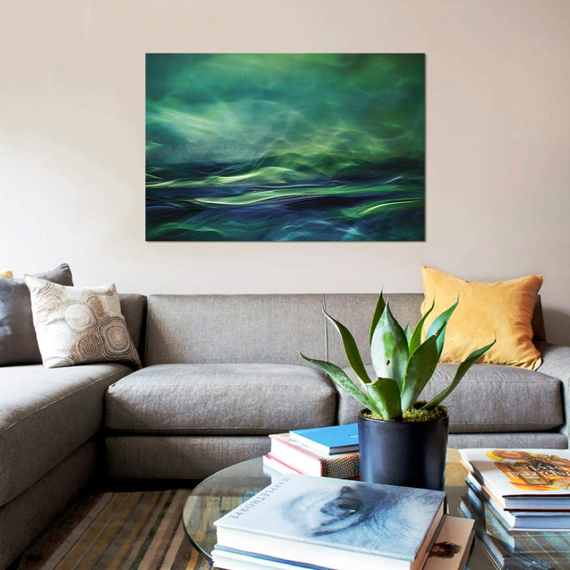 Northern Lights by Willy Marthinussen - Print on Canvas, 20.32 cm H x 30.48 cm W, Wrapped Canvas