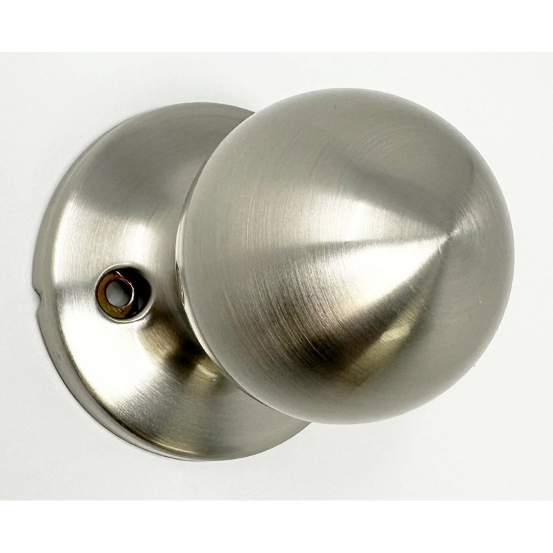 Faux bouton de porte simple Hudson, Nickel satiné