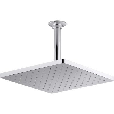 Honesty 10" Single-Function Wall or Ceiling-Mount Square Rainhead, Square Rain Showerhead 2.5 GPM