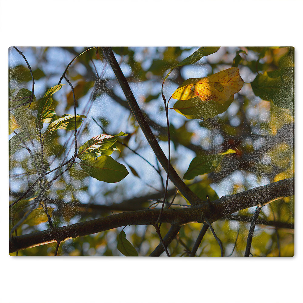 leaves and branches Designer Glass Chopping Board