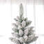 Arbre de Noël artificiel floqué avec base en acier, vert-448948340
