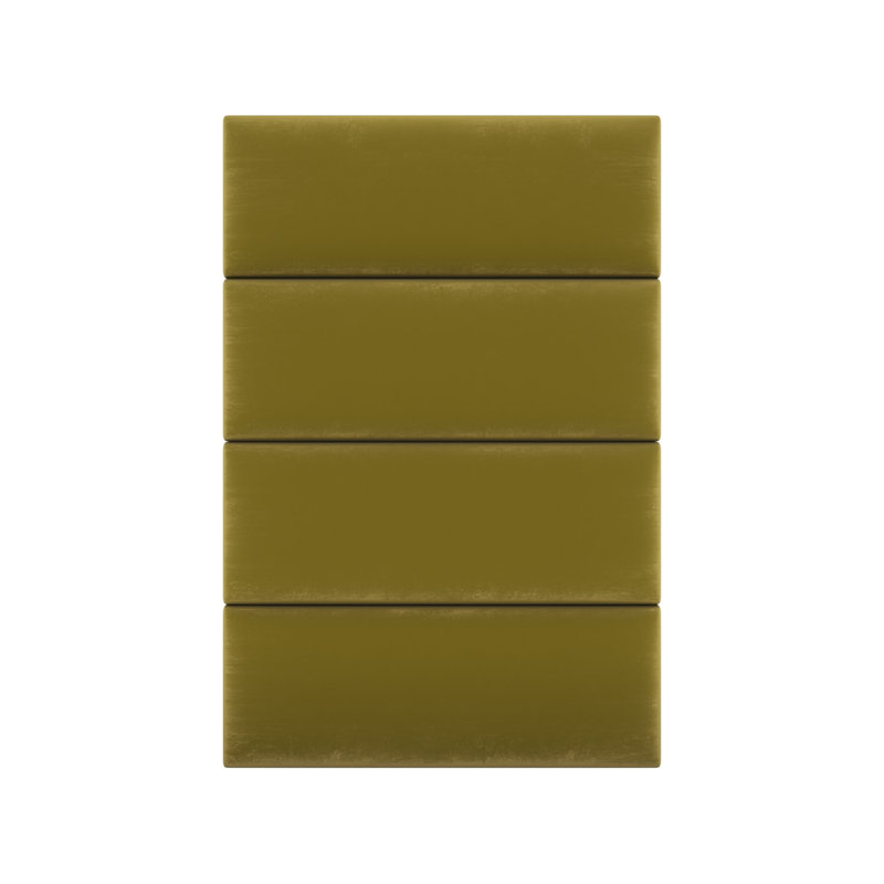 Velvet Wall Paneling in Olive Moss
