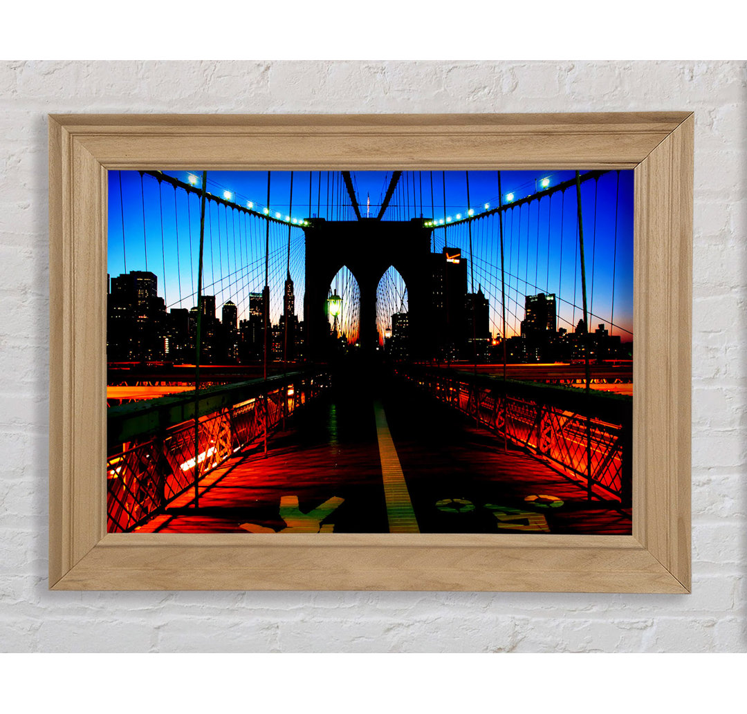 Brooklyn Bridge Red Cast - Einzelner Bilderrahmen Kunstdrucke