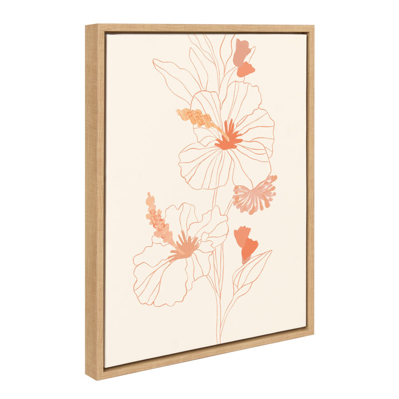 Hilo par Kasey - Impression sur toile encadrée gratuite, Cadre orangé