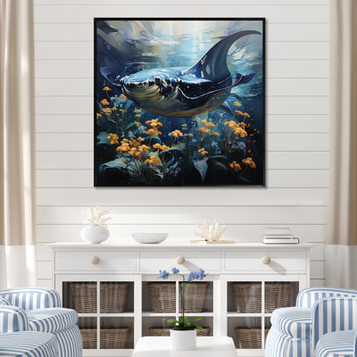 Manta Ray Dance 1 - art mural animaux côtiers
