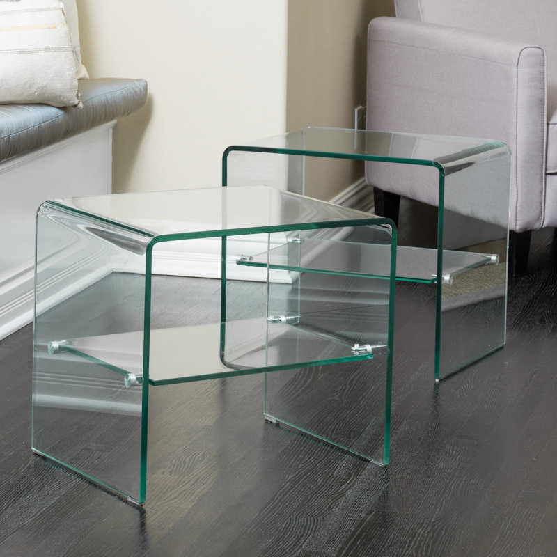 Glass Top End Table