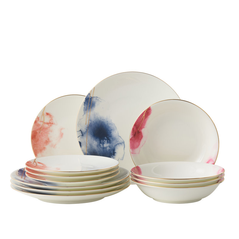 Piece Porcelain China Dinnerware Set - Service for 4