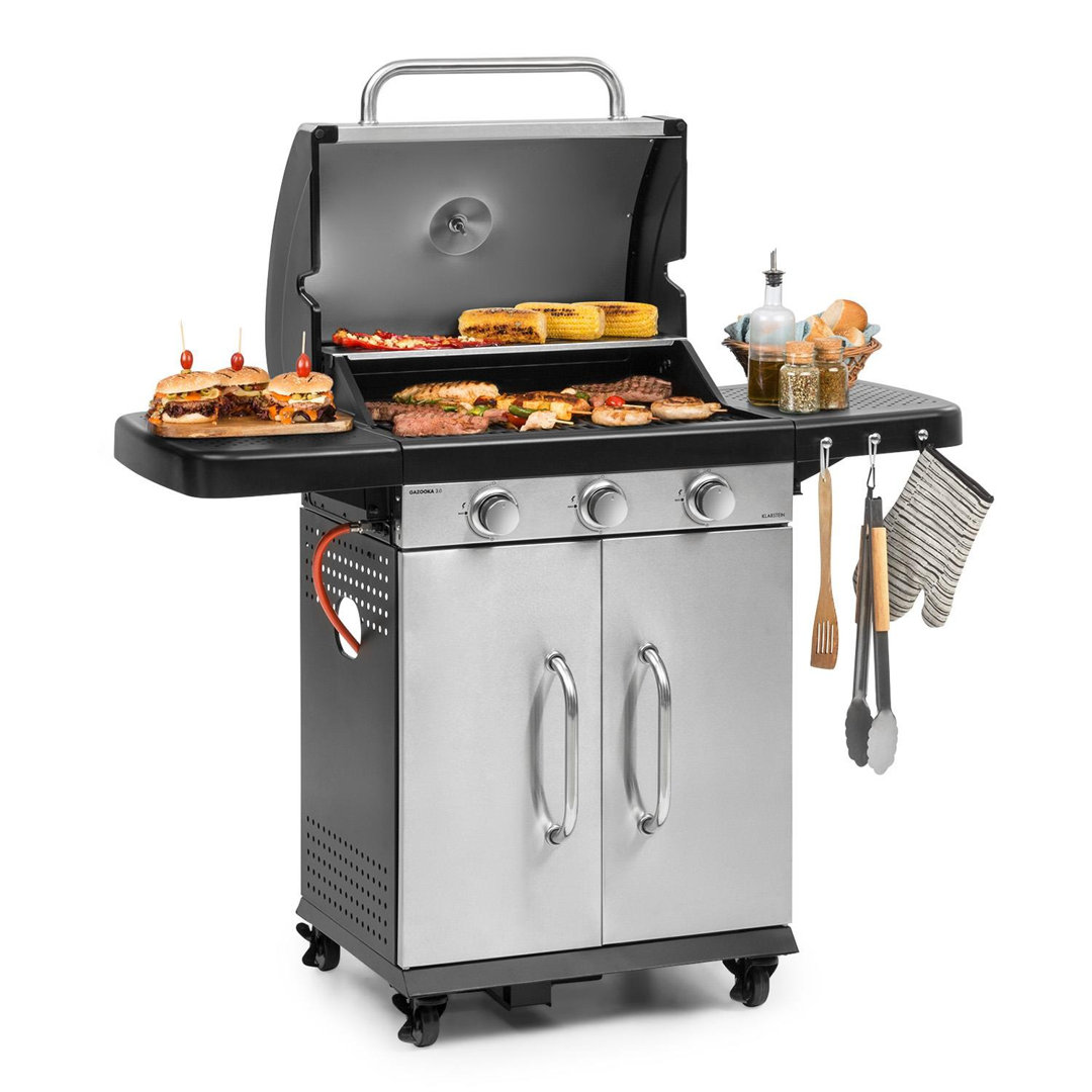 55cm Gazooka 3-Burner Portable Liquid Propane Barbecue Grill