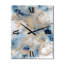 Horloge murale abstraite en métal bleu et or Marble Clouds I-562719863