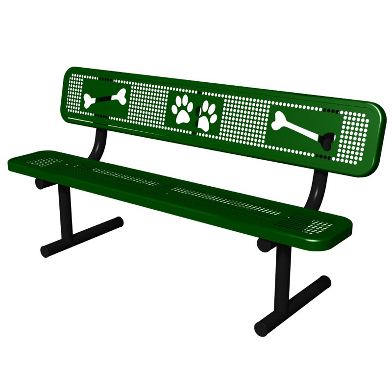 Banc de parc en acier Pollitt, Vert