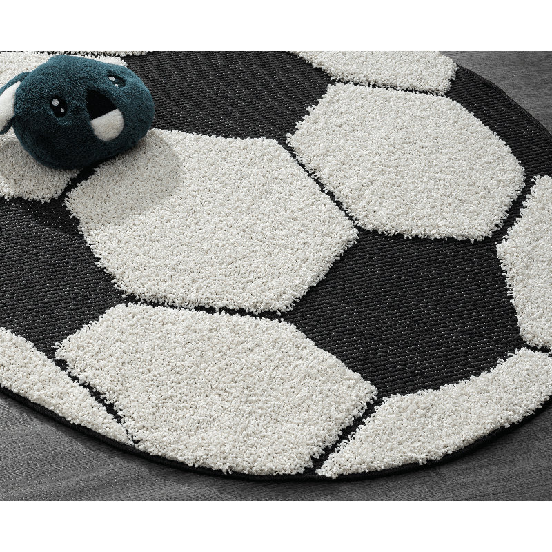 Power Loom White/Black Rug
