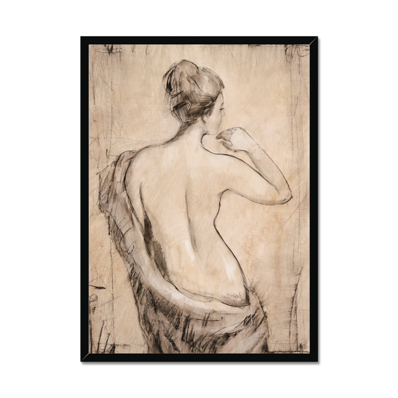 Nude Study II by Timothy O' Toole - Painting, Black Framed Paper Print, 50cm H x 34cm W
