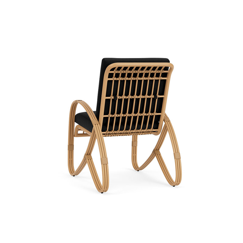 Riviera Outdoor Lounge Chair, Canvas Black