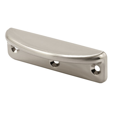 Deluxe Sash Lift, 3-3/16 In., Wrought Steel, Satin Nickel, Decorator