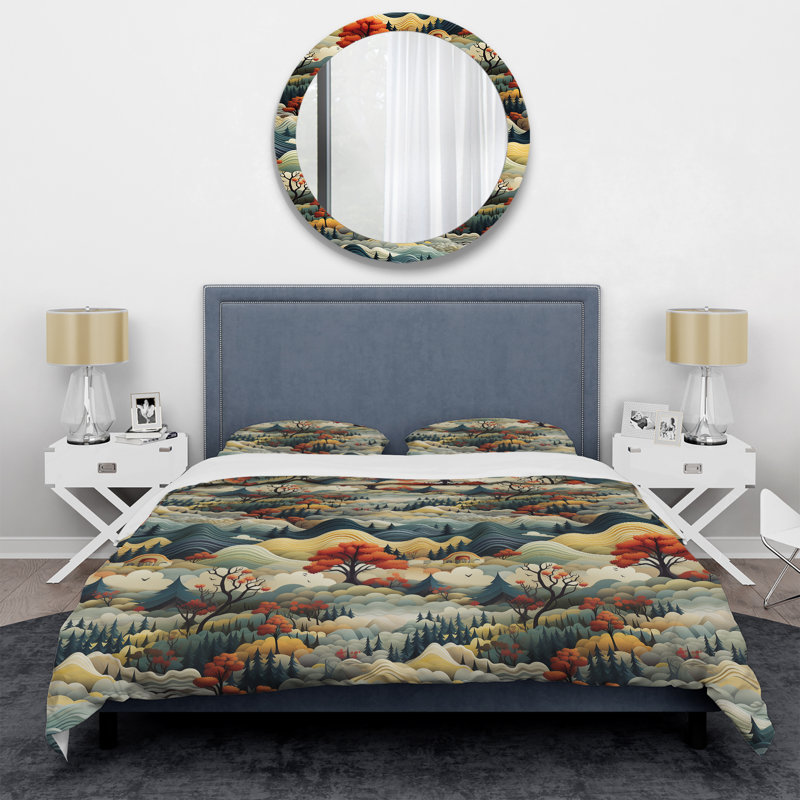 Ensemble de housse de couette Earth Tones, Housse de couette pour très grand lit et 2 très
