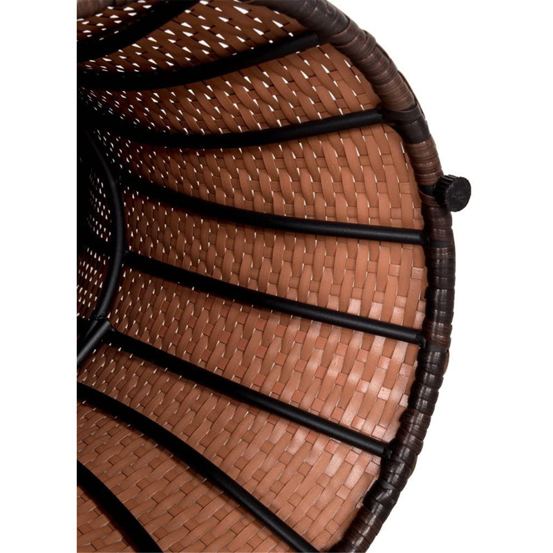 Aghilas Round Wicker/Rattan Outdoor Side Table, Brown