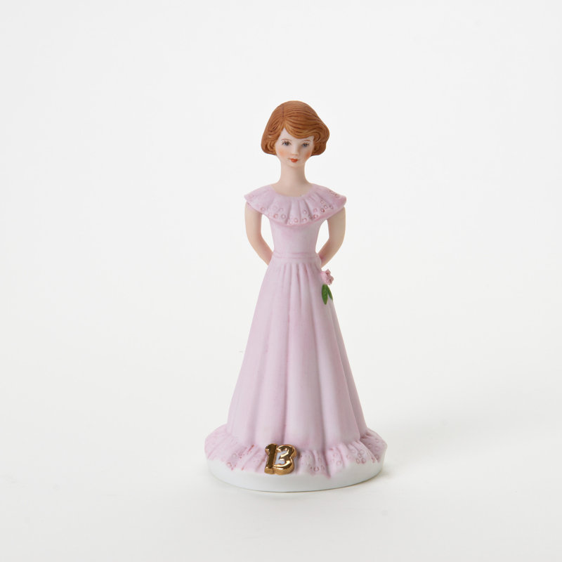 Figurine Growing Up Girls, Brun / rose