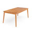 Table de salle à manger en bois pour l'extérieur - Finition grain naturel, 72,09 po de profondeur, 36,37 po de largeur, 30,58 po de hauteur, 52,51 lb de poids, surface facile à assembler pour la finition des repas Grace, profondeur, largeur