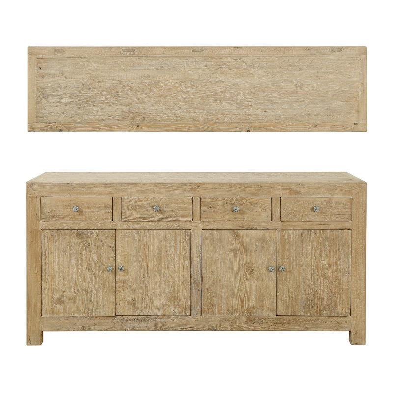 72'' W Solid Wood Sideboard, Brown