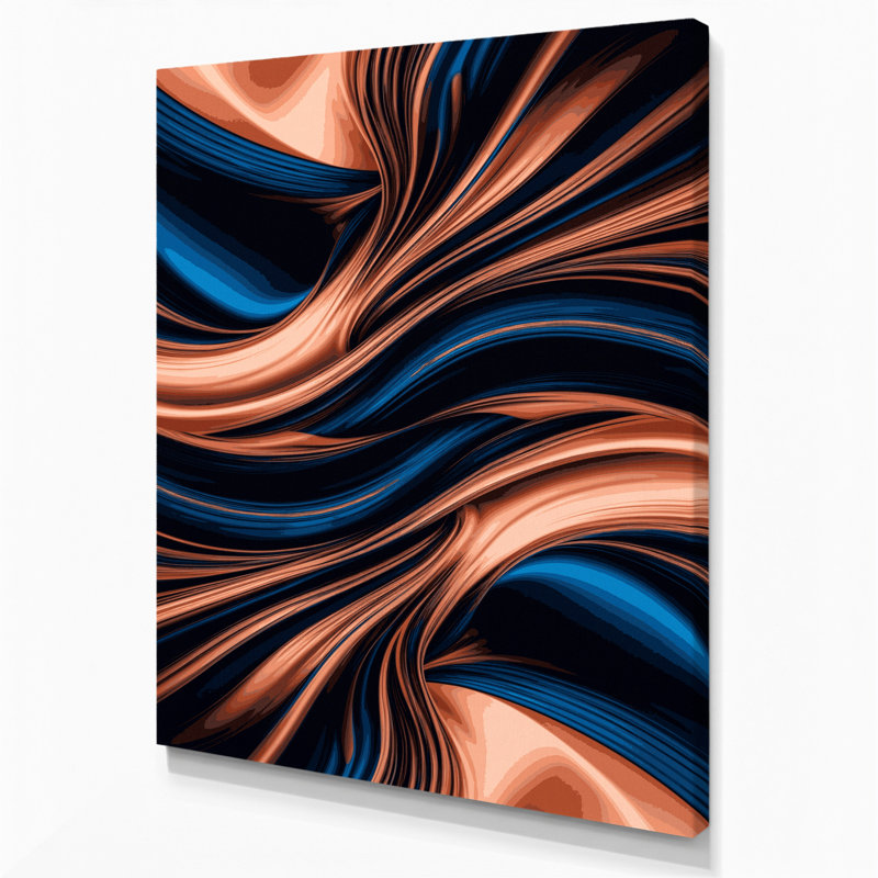 Art numérique sur toile, abstraction numérique 66, H 12 po x l 18 po
