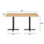 Plateau de table commercial en bois massif de L 60 po x l 30 po avec base en X de 22 po x 22 po-1903296152-1906949253-1906949272