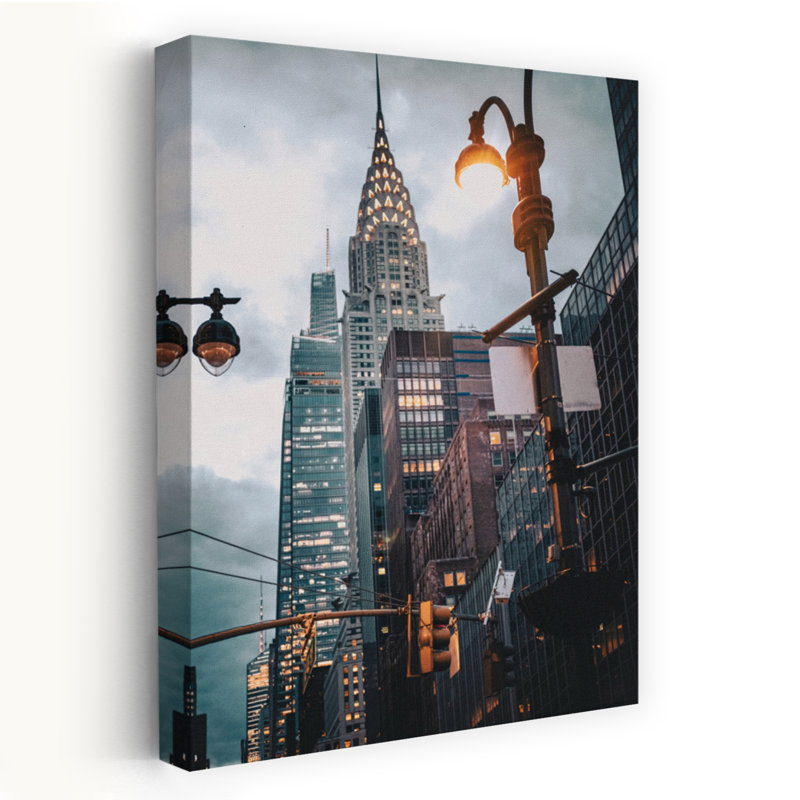 «Downtown Contemporary Architecture City», art mural, H 48 po x l 32 po