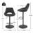Licon Swivel Upholstered Faux Leather Adjustable Height Counter Stool-749128556