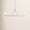 2 - Light Dimmable Linear Chandelier