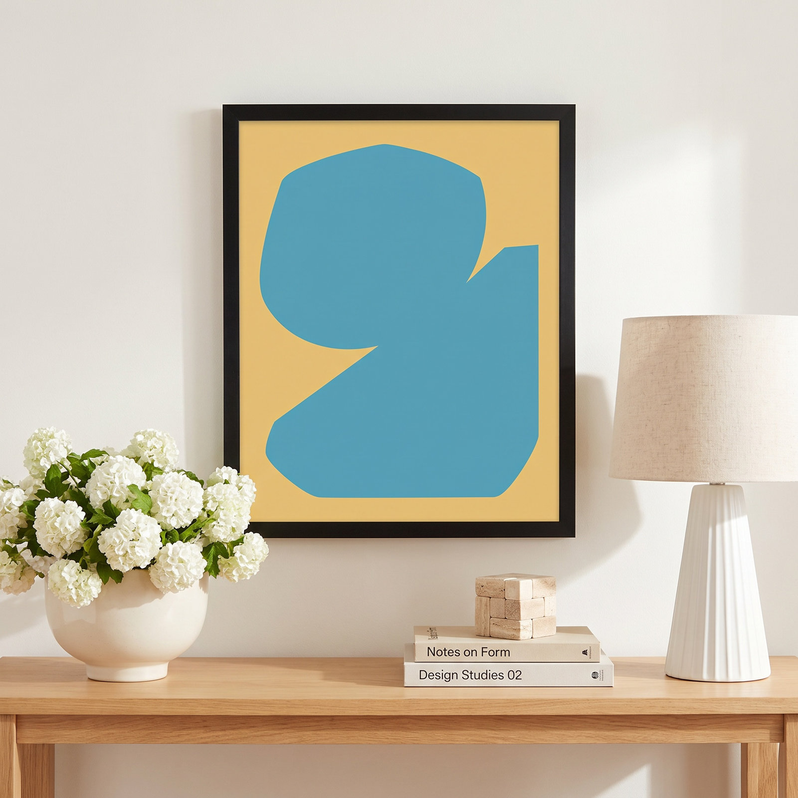 Blue Study 2 by Michael Kempen, 20"H x 16"W x 1.25"D, Black Framed