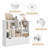 Wade Logan 37.4"H x 43.3"W Kids Bookcases with 4 Drawers, White-1427002742