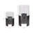 Set Of 2 10/14" 3-Legged Contemporary Hurricane, Zinc