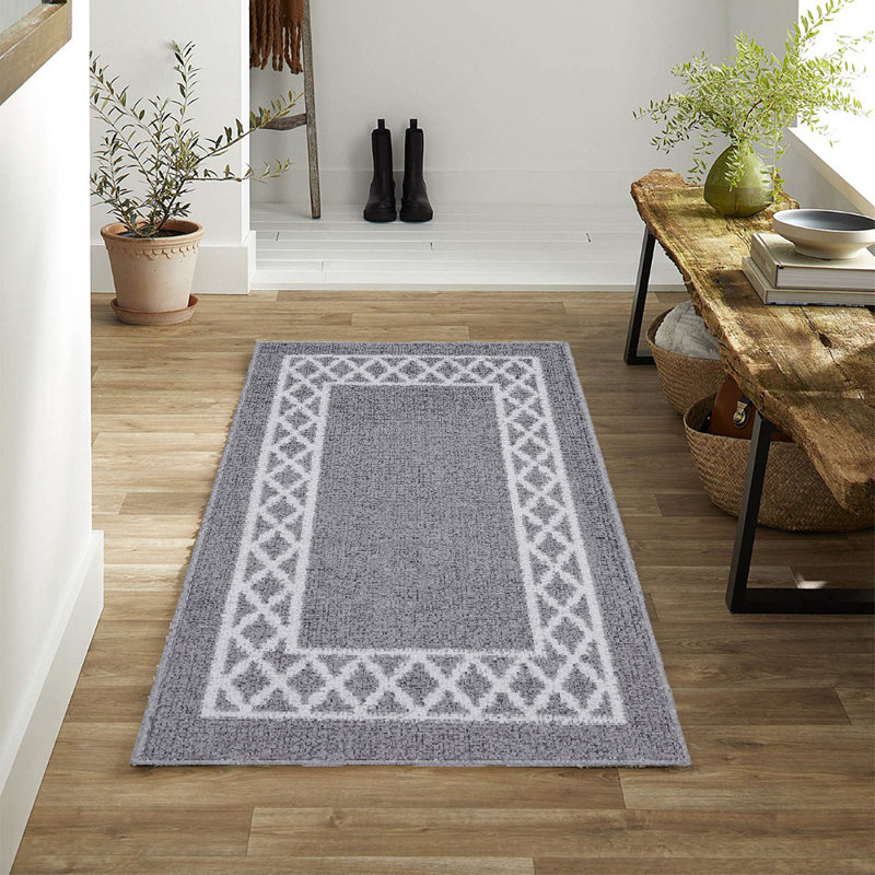 Tapis de couloir antidérapant à doublure en caoutchouc de luxe Home Decor, Rectangle 2 pi 2 po x 3 pi 9 po