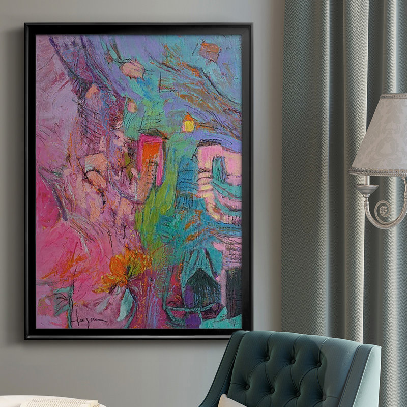 " My Pink House ", Black, 24.5" H x 18.5" W x 1" D