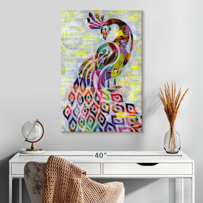 Brampt Peacock Abstract, 30" H x 20" W