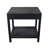 Square Espresso Brown Solid Wood And  Cane Accent_End Table