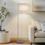 Montage Modern 60 in. Mid-Century Modern LED Floor Lamp with Fabric Drum Shade-350174970-299180016