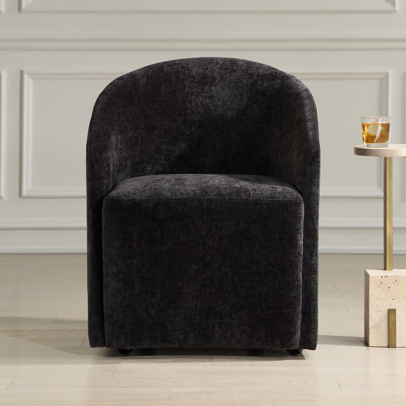 Uttermost Harbor Charcoal Dining Chair, Black