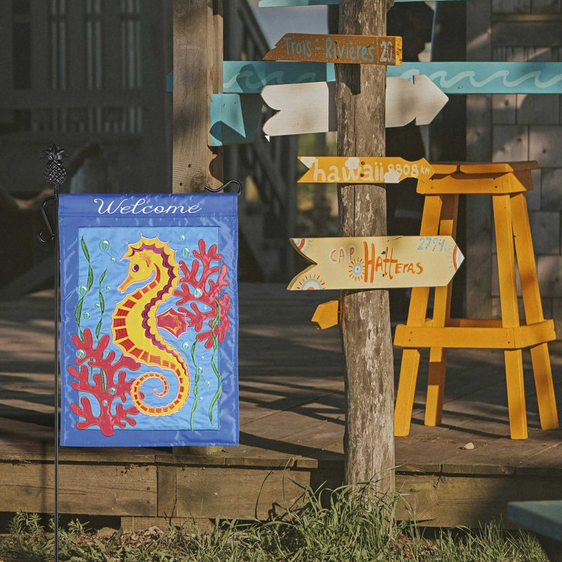 Drapeau Hippocampe de bienvenue 13 x 18