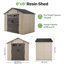 8 Ft. W X 6 Ft. D  Apex Outdoor Garden Shed Outdoor Storage Shed With Floor & Ventilation