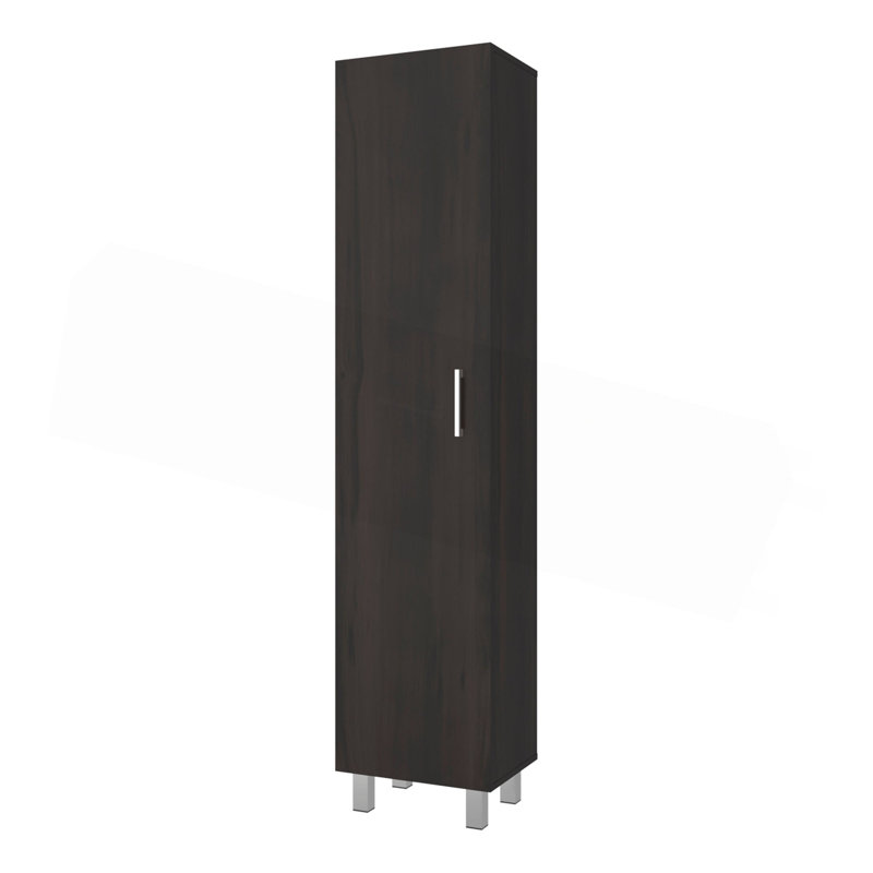 Storage Cabinet with Fixed Shelf, Walnut