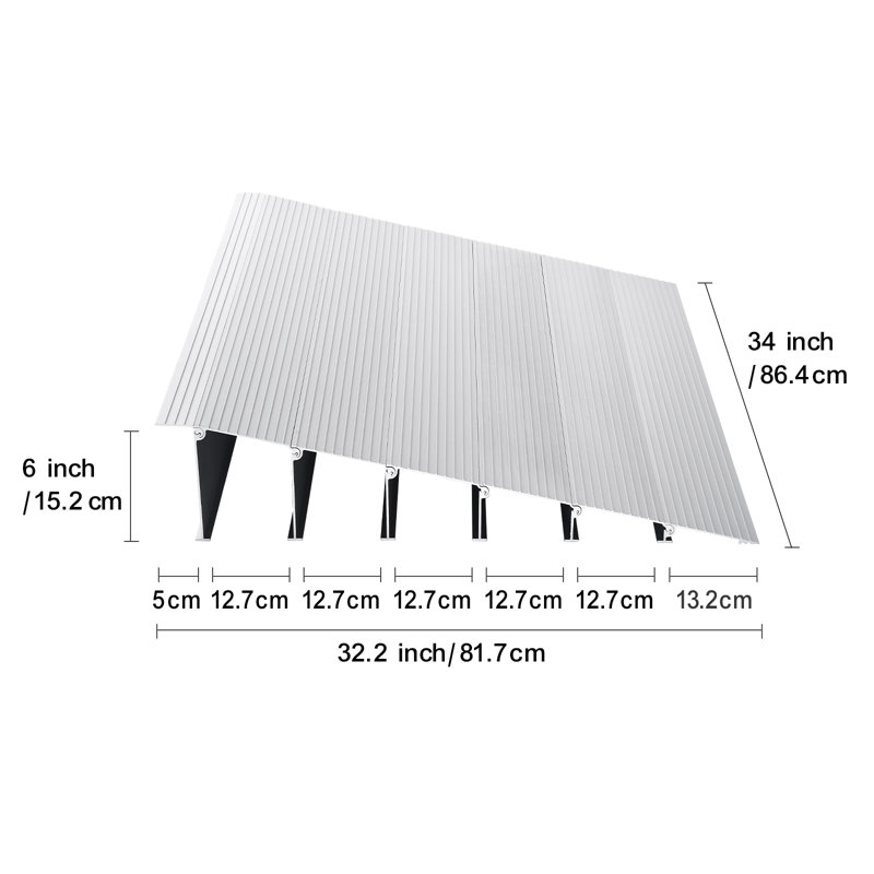 Rampe de seuil de porte VEVOR, H 6 po x L 34 po x l 32,2 po